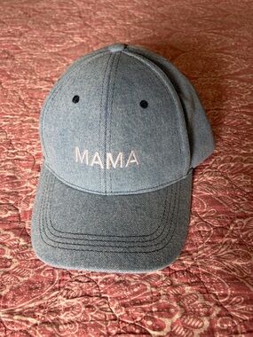 MAMA Embroidered Denim Baseball Cap